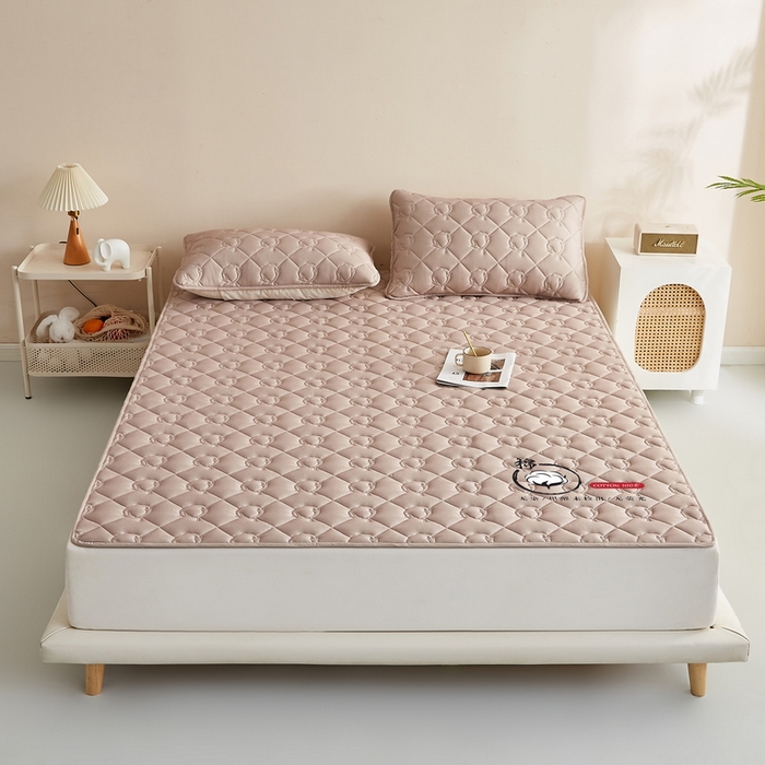 91家纺网 家纺一手货源 找家纺 卡派 2024新款水洗棉100%新疆棉花床褥大床 棉花-卡其