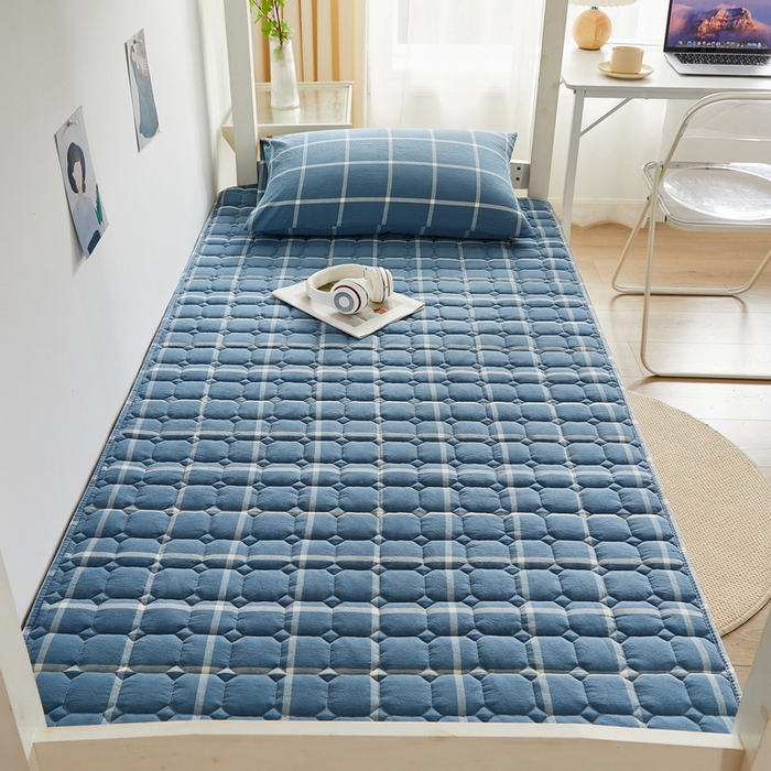 91家纺网 家纺一手货源 找家纺 卡派 2024新款全棉夹棉床褥 海蓝格