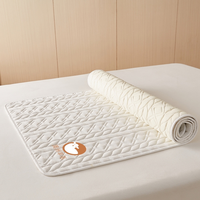 91家纺网 家纺一手货源 找家纺 卡派 2024新款水洗棉羊毛床褥（富贵竹）单人床 富贵竹-白