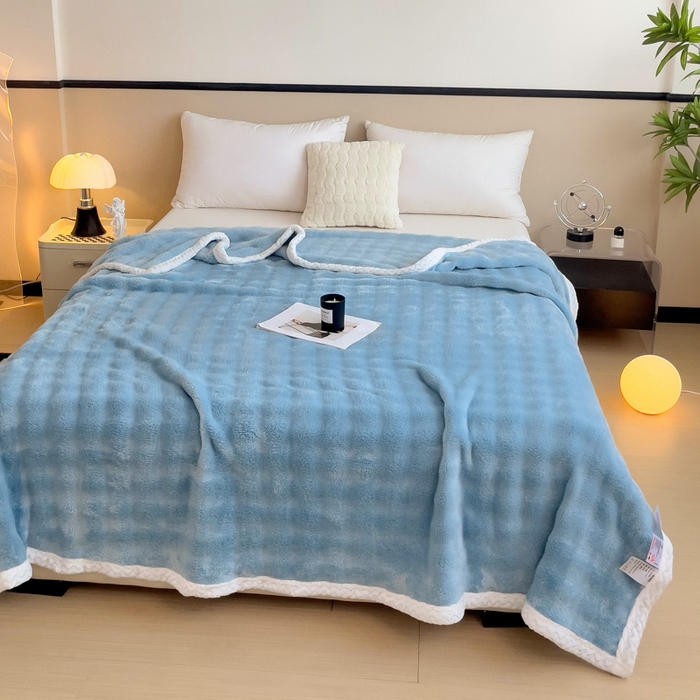 91家纺网 家纺一手货源 找家纺 （总）佳居缘 2024新款亲肤舒适纯色兔毛绒毯毛毯毯子