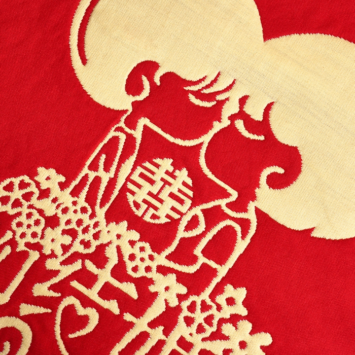 91家纺网 家纺一手货源 找家纺 2024新款全棉40股结婚大红多层纱布透气情侣婚庆枕巾52*78cm一对 我们结婚啦