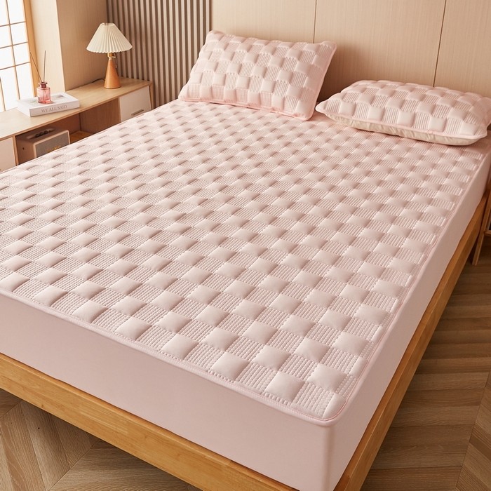 91家纺网 家纺一手货源 找家纺 卡派 2024新款布拉格水洗棉夹棉加厚床笠大床 布拉格-玉