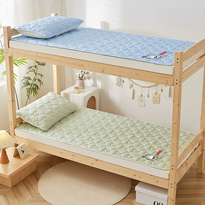 91家纺网 家纺一手货源 找家纺 卡派 2024新款水洗棉100%新疆棉花床褥款单人床 棉花-果绿