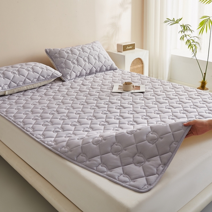 91家纺网 家纺一手货源 找家纺 卡派 2024新款水洗棉100%新疆棉花床褥大床 棉花-灰