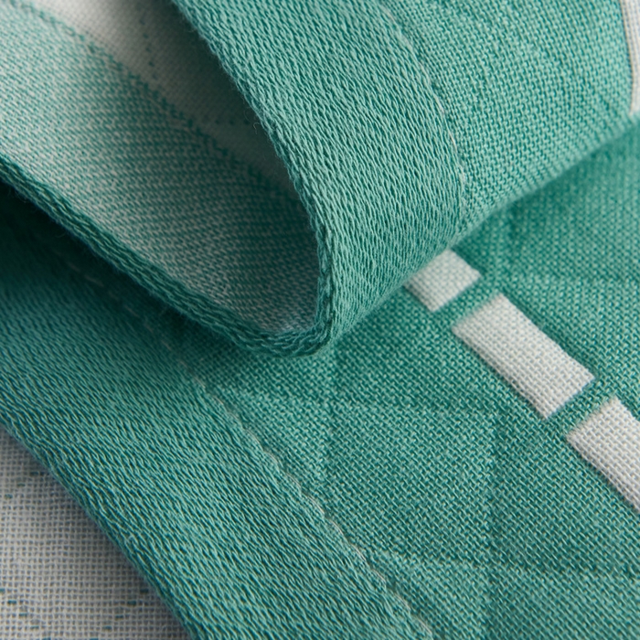 91家纺网 家纺一手货源 找家纺 2024新款全棉加厚三层纱布枕巾52*78cm一对 快乐小鹿绿