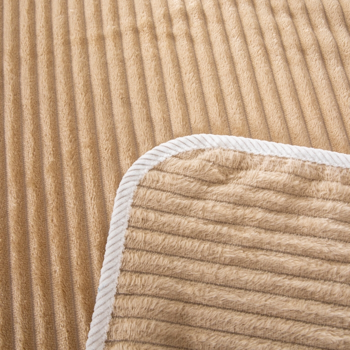 91家纺网 家纺一手货源 找家纺 2025新款240克轻盈保暖秋冬居家办公柔软亲肤午休小毯子便携车载毯 浅驼