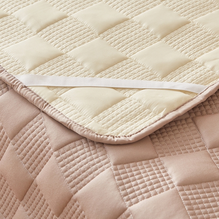 91家纺网 家纺一手货源 找家纺 卡派 2024新款布拉格夹棉加厚床褥单人床 布拉格-卡其