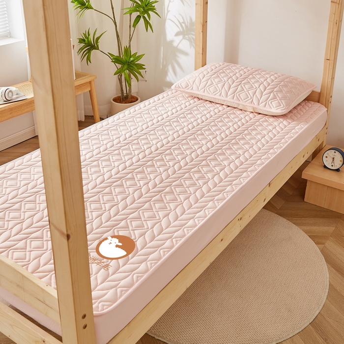 91家纺网 家纺一手货源 找家纺 卡派 2024新款水洗棉羊毛床笠（富贵竹）单人床 富贵竹-玉