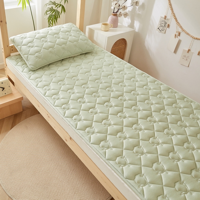 91家纺网 家纺一手货源 找家纺 卡派 2024新款水洗棉100%新疆棉花床褥款单人床 棉花-果绿