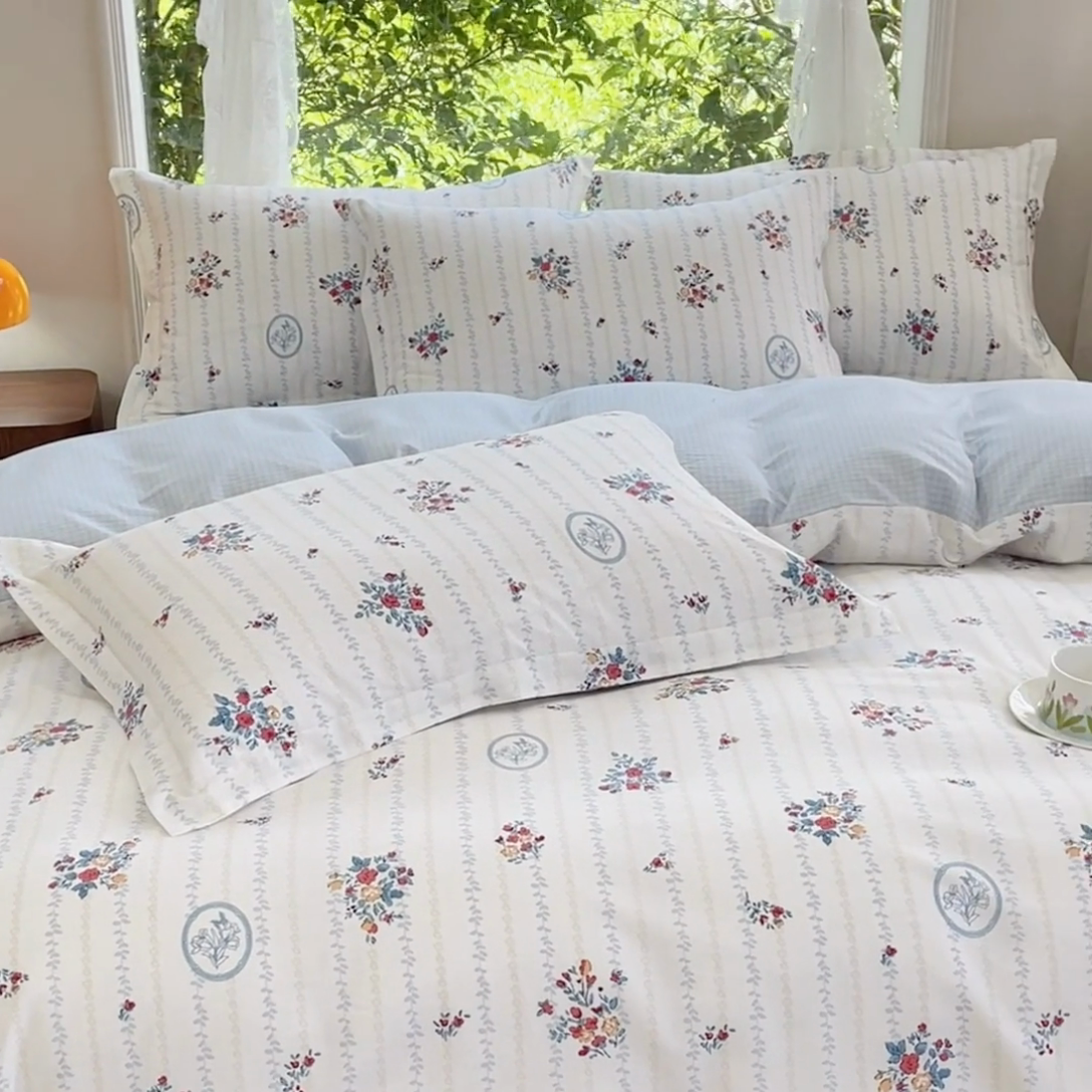 91家纺网 家纺一手货源 找家纺 金鑫汇家纺 2024新款印花四件套 伯爵夫人