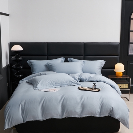 91家纺网 家纺一手货源 找家纺 （总）顾家家居 2024新款7A抗菌兰精天丝棉磨毛纯色四件套