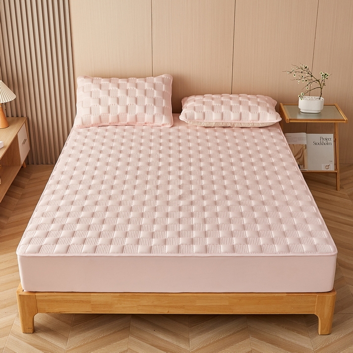 91家纺网 家纺一手货源 找家纺 卡派 2024新款布拉格水洗棉夹棉加厚床笠大床 布拉格-玉