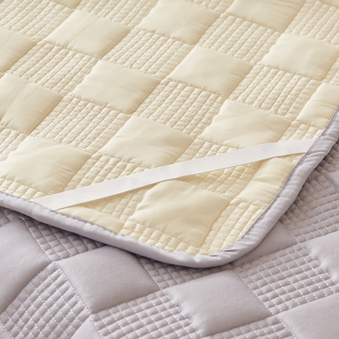 91家纺网 家纺一手货源 找家纺 卡派 2024新款布拉格夹棉加厚床褥单人床 布拉格-灰