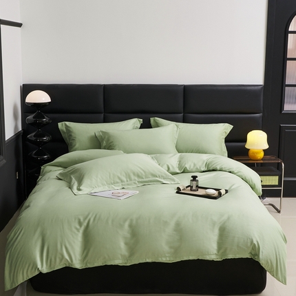 91家纺网 家纺一手货源 找家纺 （总）顾家家居 2024新款7A抗菌兰精天丝棉磨毛纯色四件套