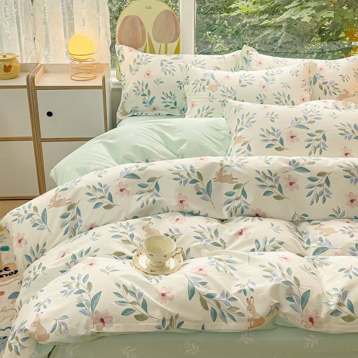 91家纺网 家纺一手货源 找家纺 金鑫汇家纺 2024新款印花四件套 莫妮卡