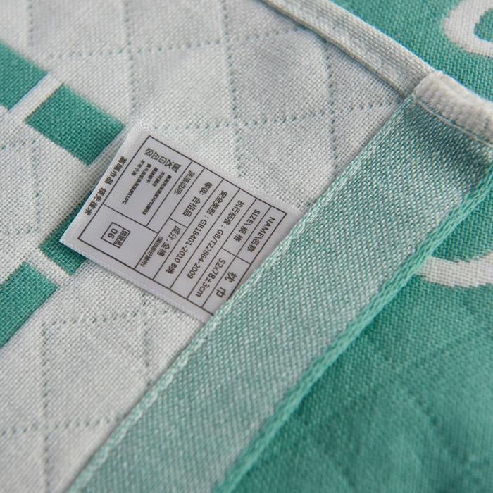 91家纺网 家纺一手货源 找家纺 2024新款全棉加厚三层纱布枕巾52*78cm一对 快乐小鹿绿