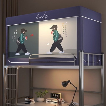 91家纺网 家纺一手货源 找家纺 宜品雅 2024新款纳米涂层强遮光学生蚊帐大版花 拼搏少年