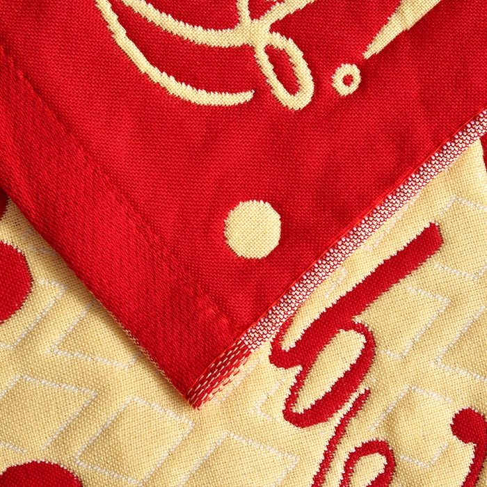 91家纺网 家纺一手货源 找家纺 2024新款全棉40股结婚大红多层纱布透气情侣婚庆枕巾52*78cm一对 我们结婚啦