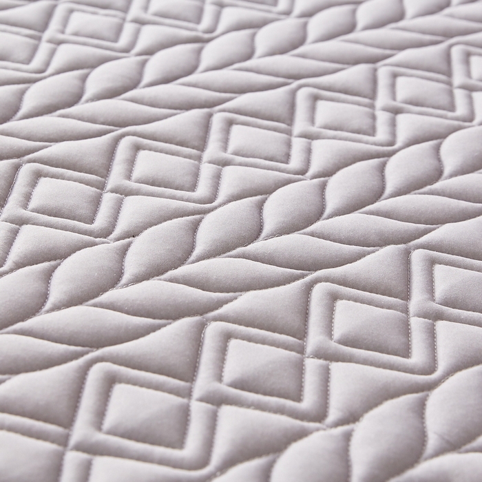 91家纺网 家纺一手货源 找家纺 卡派 2024新款水洗棉羊毛床笠（富贵竹）单人床 富贵竹-灰