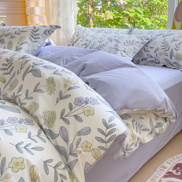 91家纺网 家纺一手货源 找家纺 金鑫汇家纺 2024新款印花四件套 诗情画意