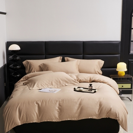 91家纺网 家纺一手货源 找家纺 （总）顾家家居 2024新款7A抗菌兰精天丝棉磨毛纯色四件套