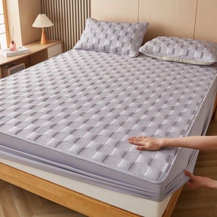 91家纺网 家纺一手货源 找家纺 （总）卡派 2024新款布拉格水洗棉夹棉加厚床笠大床