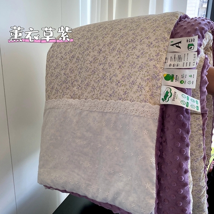 91家纺网 家纺一手货源 找家纺 （总）2025新款秋冬季棉加豆豆绒法式花边款豆豆被被芯