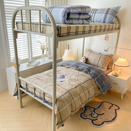 91家纺网 家纺一手货源 找家纺 （总）2025新款全棉印花12868学生宿舍床三件套被芯床垫枕芯上下铺六件套