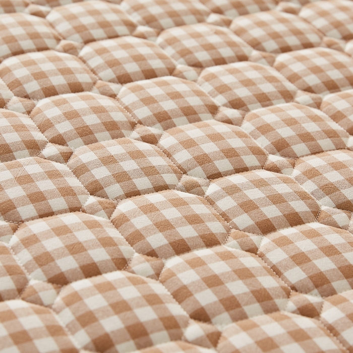 91家纺网 家纺一手货源 找家纺 卡派 2024新款色织全棉夹棉床笠 米小格