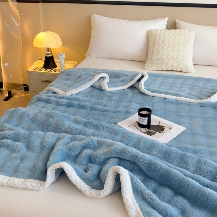 91家纺网 家纺一手货源 找家纺 （总）佳居缘 2024新款亲肤舒适纯色兔毛绒毯毛毯毯子
