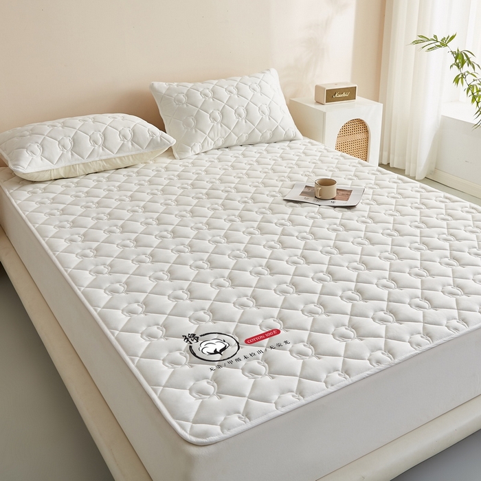 91家纺网 家纺一手货源 找家纺 卡派 2024新款水洗棉100%新疆棉花床褥大床 棉花-白