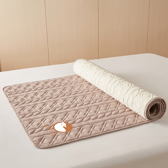 91家纺网 家纺一手货源 找家纺 卡派 2024新款水洗棉羊毛床褥（富贵竹）单人床 富贵竹-卡其