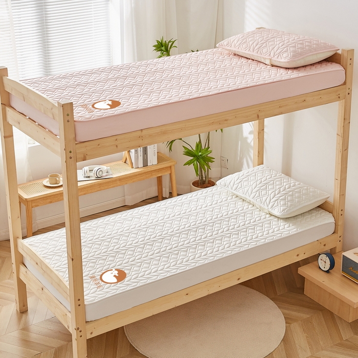 91家纺网 家纺一手货源 找家纺 卡派 2024新款水洗棉羊毛床笠（富贵竹）单人床 富贵竹-白