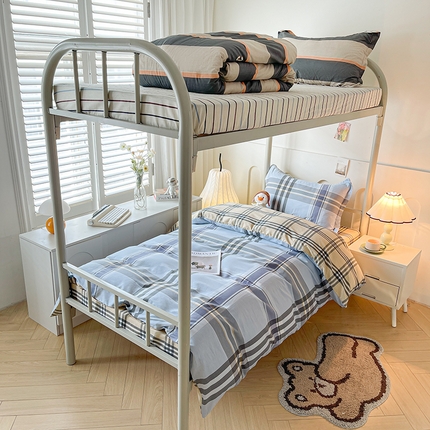 91家纺网 家纺一手货源 找家纺 （总）2025新款全棉印花12868学生宿舍床三件套被芯床垫枕芯上下铺六件套