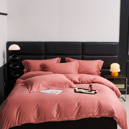 91家纺网 家纺一手货源 找家纺 （总）顾家家居 2024新款7A抗菌兰精天丝棉磨毛纯色四件套