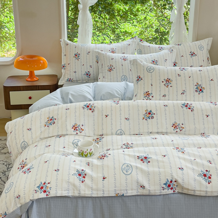 91家纺网 家纺一手货源 找家纺 金鑫汇家纺 2024新款印花四件套 伯爵夫人