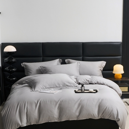 91家纺网 家纺一手货源 找家纺 （总）顾家家居 2024新款7A抗菌兰精天丝棉磨毛纯色四件套