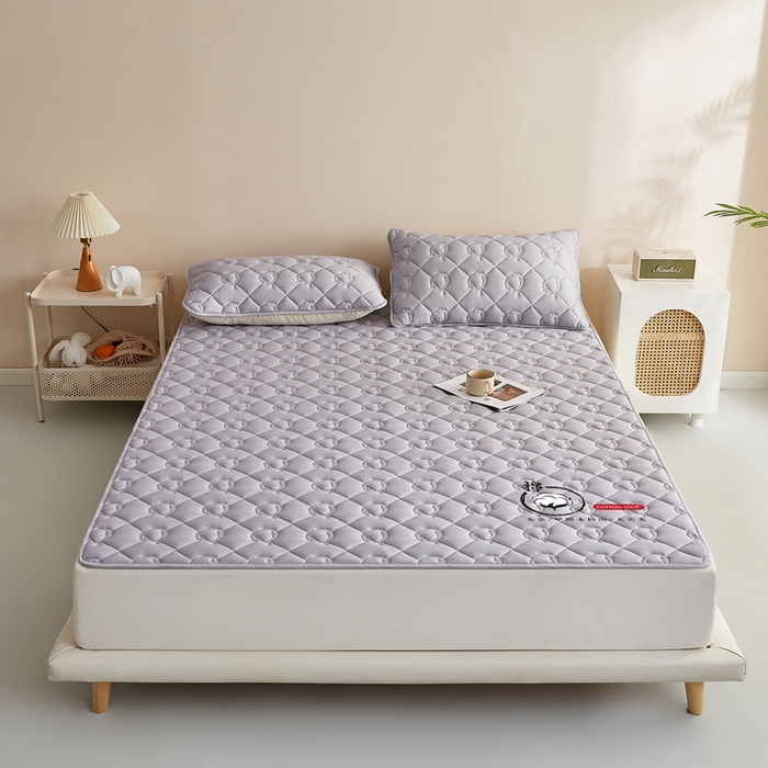 91家纺网 家纺一手货源 找家纺 卡派 2024新款水洗棉100%新疆棉花床褥大床 棉花-灰