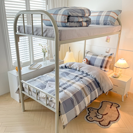 91家纺网 家纺一手货源 找家纺 （总）2025新款全棉印花12868学生宿舍床三件套被芯床垫枕芯上下铺六件套