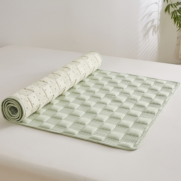 91家纺网 家纺一手货源 找家纺 卡派 2024新款布拉格夹棉加厚床褥单人床 布拉格-果绿