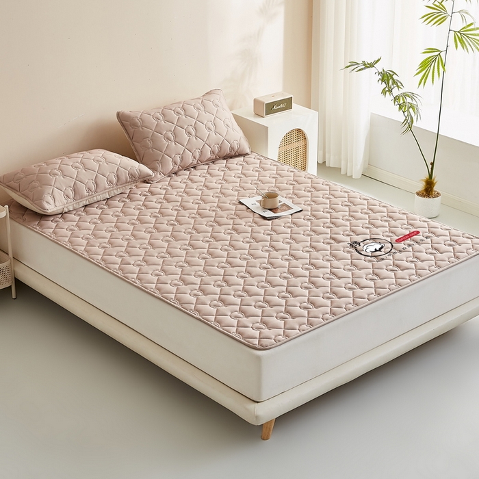 91家纺网 家纺一手货源 找家纺 卡派 2024新款水洗棉100%新疆棉花床褥大床 棉花-卡其