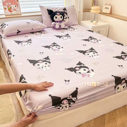 91家纺网 家纺一手货源 找家纺 （总）2024新款正版授权全棉三丽鸥系列纯棉斜纹13372单品床笠三件套