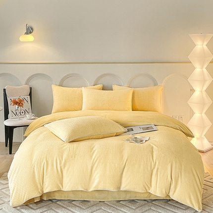 91家纺网 家纺一手货源 找家纺 （总）2024新款牛奶绒雕花麻绳款三件套四件套