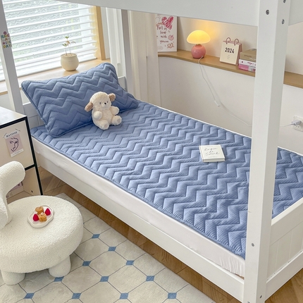 91家纺网 家纺一手货源 找家纺 老帅的工厂店 2025新款泡泡纱提花床垫系列 学生床（有买家秀） 雾蓝