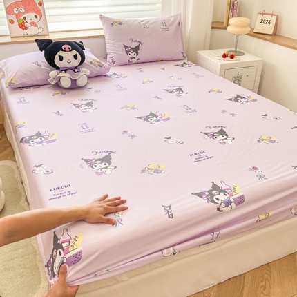 91家纺网 家纺一手货源 找家纺 （总）2024新款正版授权全棉三丽鸥系列纯棉斜纹13372单品床笠三件套