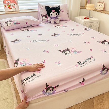 91家纺网 家纺一手货源 找家纺 （总）2024新款正版授权全棉三丽鸥系列纯棉斜纹13372单品床笠三件套