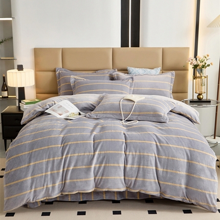 91家纺网 家纺一手货源 找家纺 （总）卡迪亚 2024新款全消光牛奶绒印花四件套