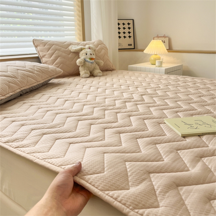 91家纺网 家纺一手货源 找家纺 老帅的工厂店 2025新款泡泡纱提花床垫系列 大床（有买家秀） 粉色