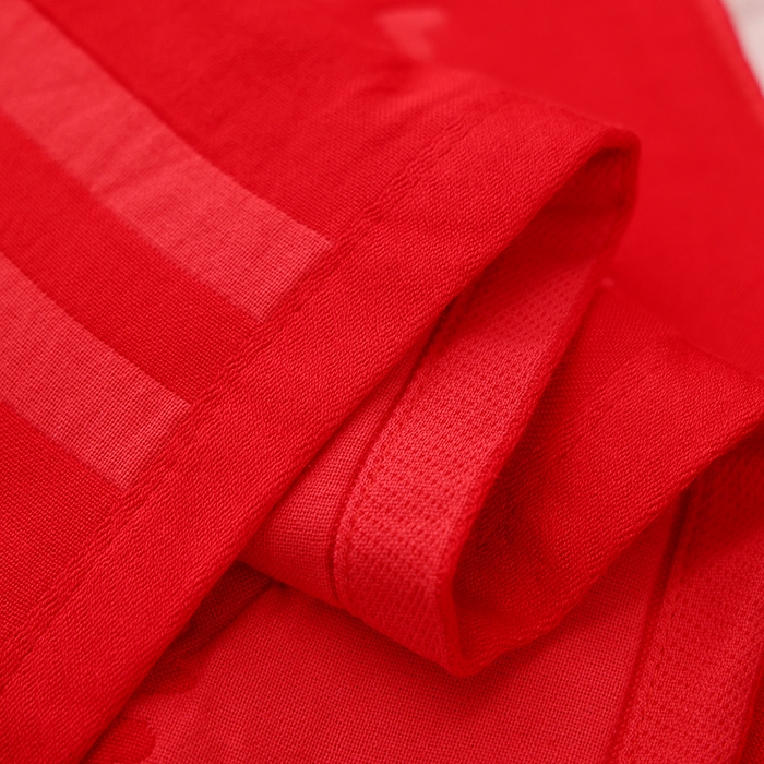 91家纺网 家纺一手货源 找家纺 2024新款全棉六层纱布大红色婚庆加厚透气枕巾52*78cm一对 郎才女貌