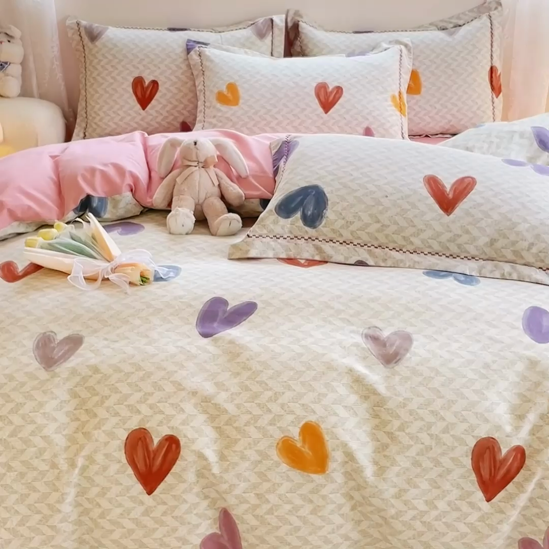 91家纺网 家纺一手货源 找家纺 （总）宜家坊 2024秋冬新款全棉超柔加厚生态磨毛四件套